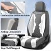 imageCoverado Car Seat Covers Front Covers for Cars Car Seat Cover Front Seats Automotive Seat Cover Waterproof Leather Car Seat Cushion Universal Interior Covers Seat Protectors for Most CarsGWhite
