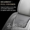 imageCoverado Car Seat Covers Front Covers for Cars Car Seat Cover Front Seats Automotive Seat Cover Waterproof Leather Car Seat Cushion Universal Interior Covers Seat Protectors for Most CarsLgray