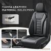 imageCoverado Car Seat Covers Front Covers for Cars Car Seat Cover Front Seats Automotive Seat Cover Waterproof Leather Car Seat Cushion Universal Interior Covers Seat Protectors for Most CarsBlack
