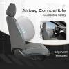 imageCoverado Car Seat Covers Front Covers for Cars Car Seat Cover Front Seats Automotive Seat Cover Waterproof Leather Car Seat Cushion Universal Interior Covers Seat Protectors for Most CarsGray