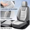 imageCoverado Car Seat Covers Front Covers for Cars Car Seat Cover Front Seats Automotive Seat Cover Waterproof Leather Car Seat Cushion Universal Interior Covers Seat Protectors for Most CarsLgray