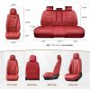 imageCoverado Car Seat Covers Front Covers for Cars Car Seat Cover Front Seats Automotive Seat Cover Waterproof Leather Car Seat Cushion Universal Interior Covers Seat Protectors for Most CarsRed