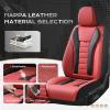 imageCoverado Car Seat Covers Front Covers for Cars Car Seat Cover Front Seats Automotive Seat Cover Waterproof Leather Car Seat Cushion Universal Interior Covers Seat Protectors for Most CarsRedBlack