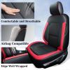 imageCoverado Leather Seat Covers Full Set for Ford F150 Custom Fit Automotive Seat Covers for 20152025 F150 and 20172025 F250 F350 F450 RedRed