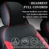 imageCoverado Leather Seat Covers Full Set for Ford F150 Custom Fit Automotive Seat Covers for 20152025 F150 and 20172025 F250 F350 F450 RedRed