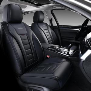 imageCoverado Car Seat Covers Front Covers for Cars Car Seat Cover Front Seats Automotive Seat Cover Waterproof Leather Car Seat Cushion Universal Interior Covers Seat Protectors for Most CarsBlack