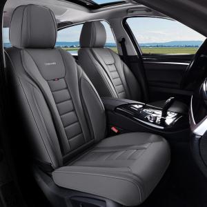 imageCoverado Car Seat Covers Front Covers for Cars Car Seat Cover Front Seats Automotive Seat Cover Waterproof Leather Car Seat Cushion Universal Interior Covers Seat Protectors for Most CarsGray