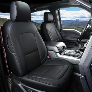 imageCoverado Leather Seat Covers Full Set for Ford F150 Custom Fit Automotive Seat Covers for 20152025 F150 and 20172025 F250 F350 F450 RedBlack