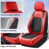 imageCoverado Chevy Chevrolet Silverado GMC Sierra Seat Covers Custom Fit for 20072025 1500 20152025 2500HD 3500HD Crew Double Extended Cab Truck Faux Waterproof Leather Seat Covers Front BlackRed