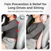 imageCoverado Car Headrest Pillow Ergonomic Memory Foam Car Neck Pillow for Driving Seat with Adjustable Strap Soft PU Leather Breathable Removable Cover Neck Support for Neck Pain Relief PinkPink