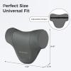 imageCoverado Car Headrest Pillow Ergonomic Memory Foam Car Neck Pillow for Driving Seat with Adjustable Strap Soft PU Leather Breathable Removable Cover Neck Support for Neck Pain Relief PinkGray