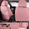 imageCoverado Car Seat Covers Front Seats Luxury Leather Seat Covers for Cars Automotive Car Seat Covers Protector Universal Fit Most Sedans SUVs Pickup Trucks Interior AccessoriesGaryampampWhitePink