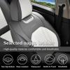 imageCoverado Car Seat Covers Front Seats Luxury Leather Seat Covers for Cars Automotive Car Seat Covers Protector Universal Fit Most Sedans SUVs Pickup Trucks Interior AccessoriesGaryampampWhiteWhiteGray