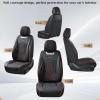 imageCoverado Car Seat Covers Front Seats Luxury Leather Seat Covers for Cars Automotive Car Seat Covers Protector Universal Fit Most Sedans SUVs Pickup Trucks Interior AccessoriesGaryampampWhiteBlackRed