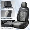 imageCoverado Car Seat Covers Front Seats Luxury Leather Seat Covers for Cars Automotive Car Seat Covers Protector Universal Fit Most Sedans SUVs Pickup Trucks Interior AccessoriesGaryampampWhiteBlackGray