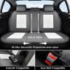 imageCoverado Car Seat Covers Front Seats Luxury Leather Seat Covers for Cars Automotive Car Seat Covers Protector Universal Fit Most Sedans SUVs Pickup Trucks Interior AccessoriesGaryampampWhiteWhiteGray