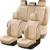 imageCoverado Car Seat Covers Front Seats Luxury Leather Seat Covers for Cars Automotive Car Seat Covers Protector Universal Fit Most Sedans SUVs Pickup Trucks Interior AccessoriesGaryampampWhiteBeige