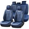 imageCoverado Car Seat Covers Front Seats Luxury Leather Seat Covers for Cars Automotive Car Seat Covers Protector Universal Fit Most Sedans SUVs Pickup Trucks Interior AccessoriesGaryampampWhiteBlue
