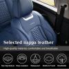 imageCoverado Car Seat Covers Front Seats Luxury Leather Seat Covers for Cars Automotive Car Seat Covers Protector Universal Fit Most Sedans SUVs Pickup Trucks Interior AccessoriesGaryampampWhiteBlue