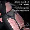 imageCoverado Car Seat Covers Full Set Automotive Seat Covers Car Seat Protector Car Seat Cushion Waterproof Leather Seat Covers for Cars Universal Fit for Most Sedans SUV Pickup TruckBlackampampRedBlackPink