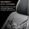 imageCoverado Car Seat Covers Full Set Automotive Seat Covers Car Seat Protector Car Seat Cushion Waterproof Leather Seat Covers for Cars Universal Fit for Most Sedans SUV Pickup TruckBlackampampRedGrayBlack