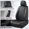 imageCoverado Car Seat Covers Full Set Automotive Seat Covers Car Seat Protector Car Seat Cushion Waterproof Leather Seat Covers for Cars Universal Fit for Most Sedans SUV Pickup TruckBlackampampRedblack
