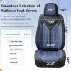 imageCoverado Car Seat Covers Full Set Automotive Seat Covers Car Seat Protector Car Seat Cushion Waterproof Leather Seat Covers for Cars Universal Fit for Most Sedans SUV Pickup TruckBlackampampRedBlackBlue