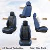 imageCoverado Car Seat Covers Full Set Automotive Seat Covers Car Seat Protector Car Seat Cushion Waterproof Leather Seat Covers for Cars Universal Fit for Most Sedans SUV Pickup TruckBlackampampRedBlueBlack