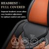 imageCoverado Car Seat Covers Full Set Automotive Seat Covers Car Seat Protector Car Seat Cushion Waterproof Leather Seat Covers for Cars Universal Fit for Most Sedans SUV Pickup TruckBlackampampRedBlackOrange