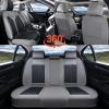 imageCoverado Car Seat Covers Full Set Automotive Seat Covers Car Seat Protector Car Seat Cushion Waterproof Leather Seat Covers for Cars Universal Fit for Most Sedans SUV Pickup TruckBlackampampRedGrayBlack