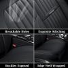 imageCoverado Car Seat Covers Full Set Automotive Seat Covers Car Seat Protector Car Seat Cushion Waterproof Leather Seat Covers for Cars Universal Fit for Most Sedans SUV Pickup TruckBlackampampRedblack