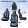 imageCoverado Car Seat Covers Full Set Automotive Seat Covers Car Seat Protector Car Seat Cushion Waterproof Leather Seat Covers for Cars Universal Fit for Most Sedans SUV Pickup TruckBlackampampRedBlackBlue