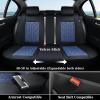 imageCoverado Car Seat Covers Full Set Automotive Seat Covers Car Seat Protector Car Seat Cushion Waterproof Leather Seat Covers for Cars Universal Fit for Most Sedans SUV Pickup TruckBlackampampRedBlackBlue