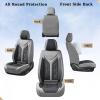 imageCoverado Car Seat Covers Full Set Automotive Seat Covers Car Seat Protector Car Seat Cushion Waterproof Leather Seat Covers for Cars Universal Fit for Most Sedans SUV Pickup TruckBlackampampRedGrayBlack