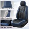 imageCoverado Car Seat Covers Full Set Automotive Seat Covers Car Seat Protector Car Seat Cushion Waterproof Leather Seat Covers for Cars Universal Fit for Most Sedans SUV Pickup TruckBlackampampRedBlueBlack