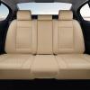 imageCoverado Rear Seat Covers Leather Seat Cover for Car Universal Waterproof Automotive Seat Cushion Protector for Most Cars Trucks SUV RedABeige