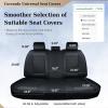 imageCoverado Rear Seat Covers Leather Seat Cover for Car Universal Waterproof Automotive Seat Cushion Protector for Most Cars Trucks SUV RedABlack