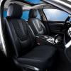 imageCoverado Rear Seat Covers Leather Seat Cover for Car Universal Waterproof Automotive Seat Cushion Protector for Most Cars Trucks SUV RedABlack