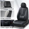 imageCoverado Rear Seat Covers Leather Seat Cover for Car Universal Waterproof Automotive Seat Cushion Protector for Most Cars Trucks SUV RedABlack