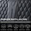 imageCoverado Rear Seat Covers Leather Seat Cover for Car Universal Waterproof Automotive Seat Cushion Protector for Most Cars Trucks SUV RedABlack