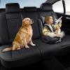 imageCoverado Rear Seat Covers Leather Seat Cover for Car Universal Waterproof Automotive Seat Cushion Protector for Most Cars Trucks SUV RedABlack