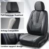 imageCoverado Rear Seat Covers Leather Seat Cover for Car Universal Waterproof Automotive Seat Cushion Protector for Most Cars Trucks SUV RedABlackGray