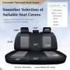 imageCoverado Rear Seat Covers Leather Seat Cover for Car Universal Waterproof Automotive Seat Cushion Protector for Most Cars Trucks SUV RedABlackGray