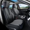imageCoverado Rear Seat Covers Leather Seat Cover for Car Universal Waterproof Automotive Seat Cushion Protector for Most Cars Trucks SUV RedABlackGray