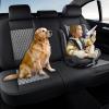 imageCoverado Rear Seat Covers Leather Seat Cover for Car Universal Waterproof Automotive Seat Cushion Protector for Most Cars Trucks SUV RedABlackGray