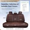 imageCoverado Rear Seat Covers Leather Seat Cover for Car Universal Waterproof Automotive Seat Cushion Protector for Most Cars Trucks SUV RedACoffee