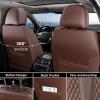 imageCoverado Rear Seat Covers Leather Seat Cover for Car Universal Waterproof Automotive Seat Cushion Protector for Most Cars Trucks SUV RedACoffee