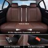 imageCoverado Rear Seat Covers Leather Seat Cover for Car Universal Waterproof Automotive Seat Cushion Protector for Most Cars Trucks SUV RedACoffee
