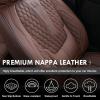 imageCoverado Rear Seat Covers Leather Seat Cover for Car Universal Waterproof Automotive Seat Cushion Protector for Most Cars Trucks SUV RedACoffee