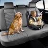imageCoverado Rear Seat Covers Leather Seat Cover for Car Universal Waterproof Automotive Seat Cushion Protector for Most Cars Trucks SUV RedAGray